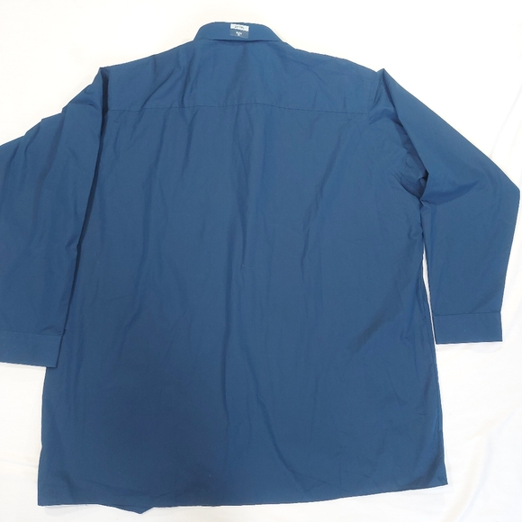 NWT Kenneth Cole Unlisted Dark Blue Button Up Dress Shirt, Tall 20 35/36 - Picture 9 of 15